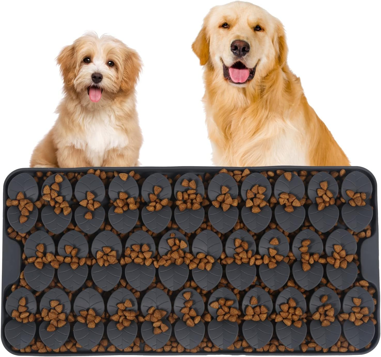 VOOWO Snuffle Mat for Dogs, Silicone Snuffle Mat Lick Mat for Dogs, Slow Feeder Dog Bowl, Dog Lick Mat, Dog Feeding Mat Slow Feeder Sniff Mat for Small Medium and Large Dogs (Blue, Small)