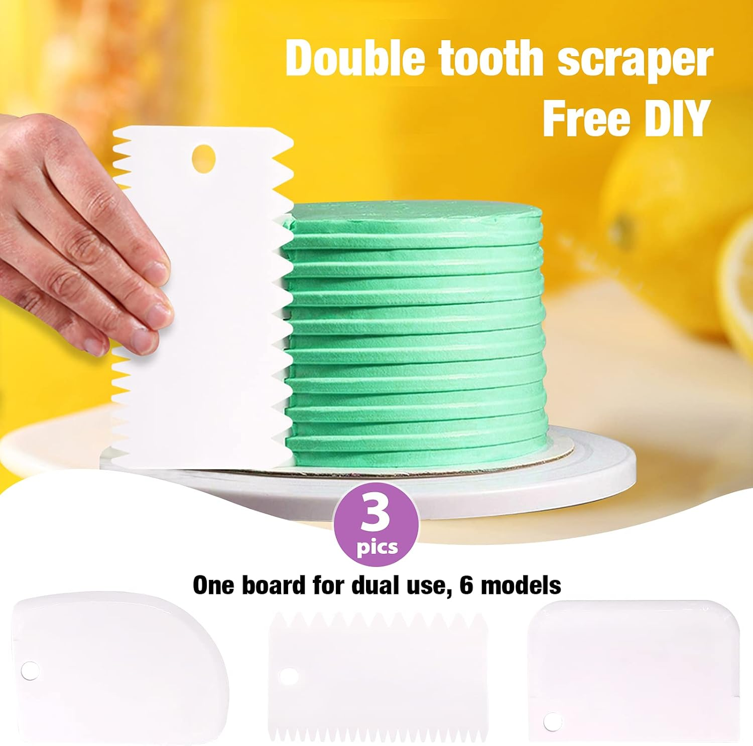 Swpeet 36Pcs Rose Gold Clay Extruder Gun Fondant Sugar Paste Extruder Clay Cake Sculpture Gun, Ball Stylus Dotting Tool with Plastic Scraper, Cake Decorating Supplies Modeling Tool - Blue image number 7