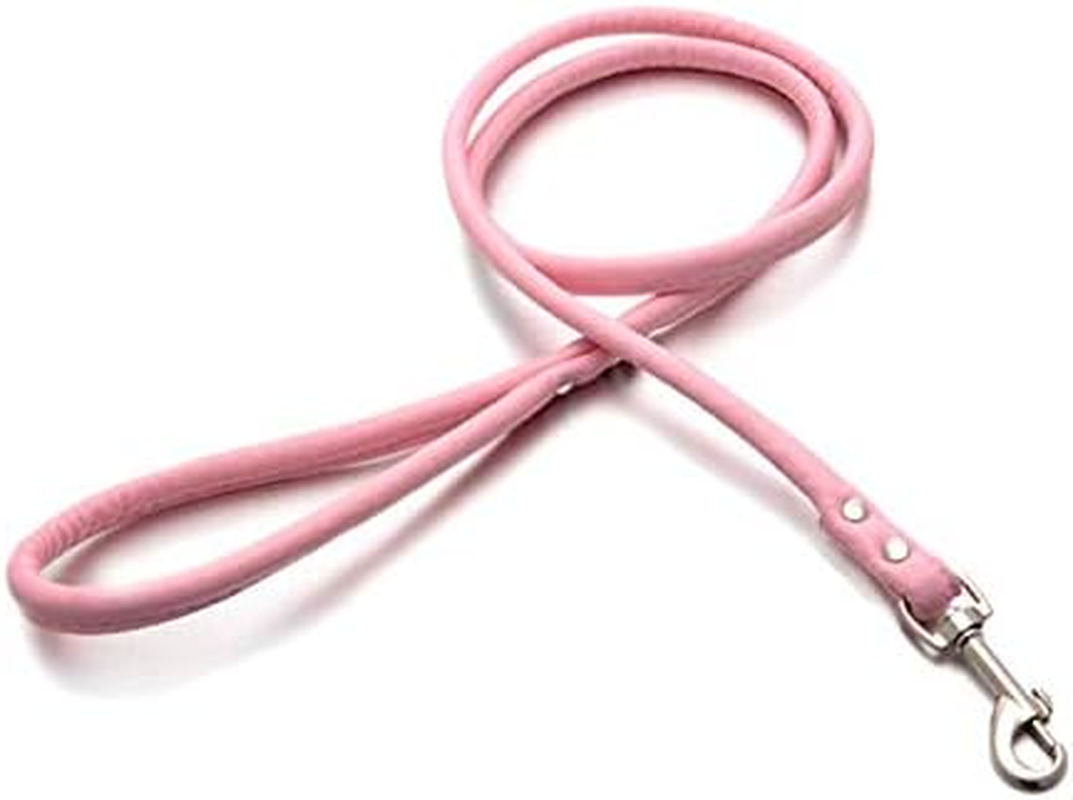 2 X Small Dog PU Leather Leads Pup Pet Leashes Pink