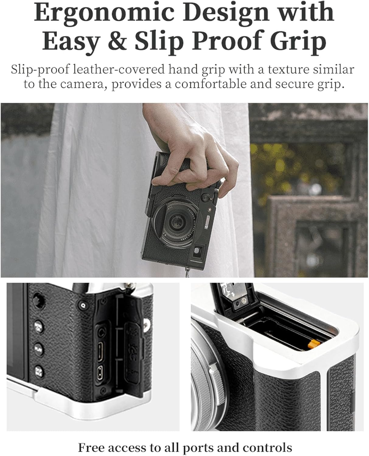 YC Onion Lens Hood for Fujifilm X100V X100VI with 23Mm Adapter Ring Black,Aluminum Alloy image number 3