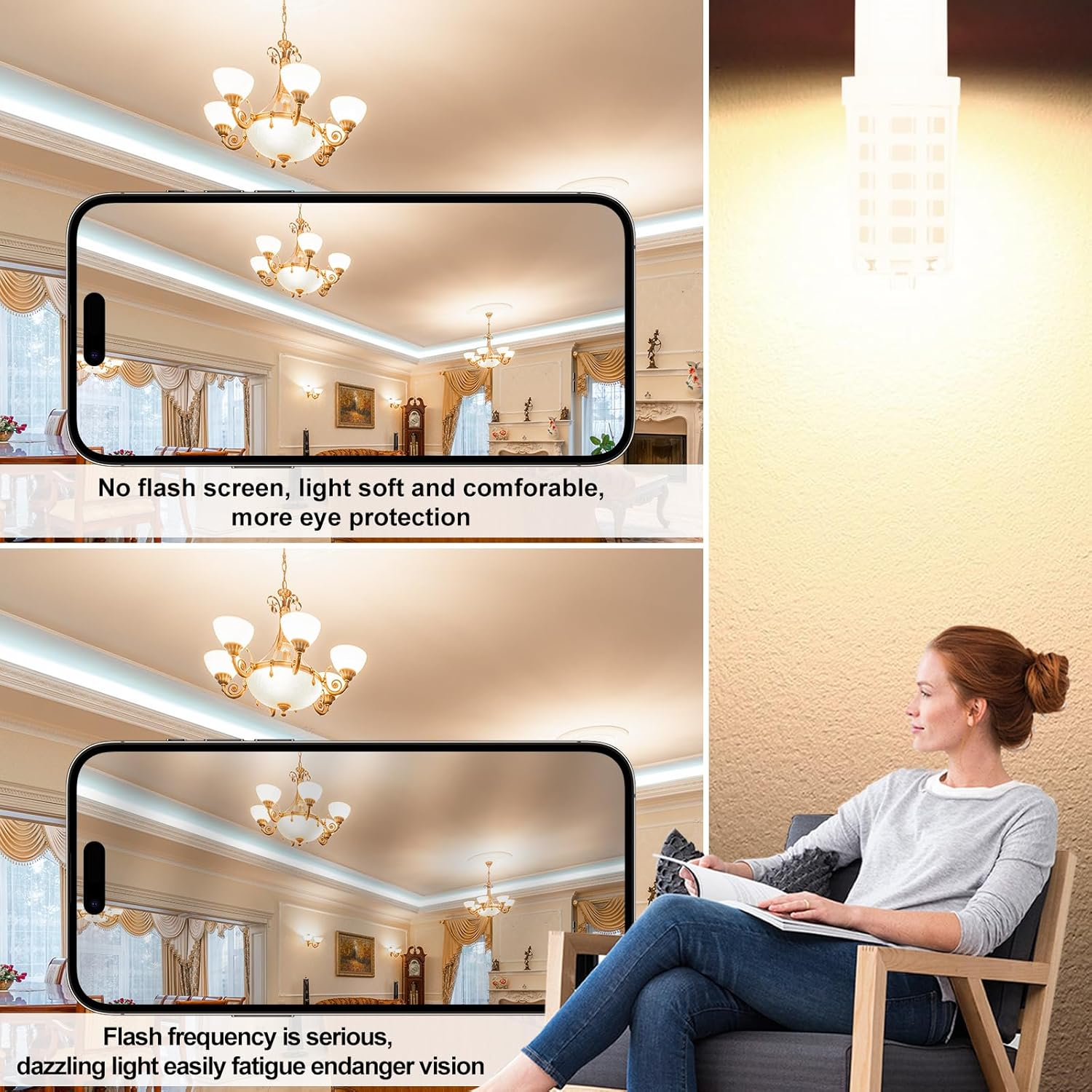 UCINNOVATE 10 X G9 LED Light Bulbs, Warm White 3000K, 3W Equivalent to 35W G9 Halogen Bulbs, Non-Dimmable 230V for Living Room Bedroom Ceiling Light Home Indoor Decoration