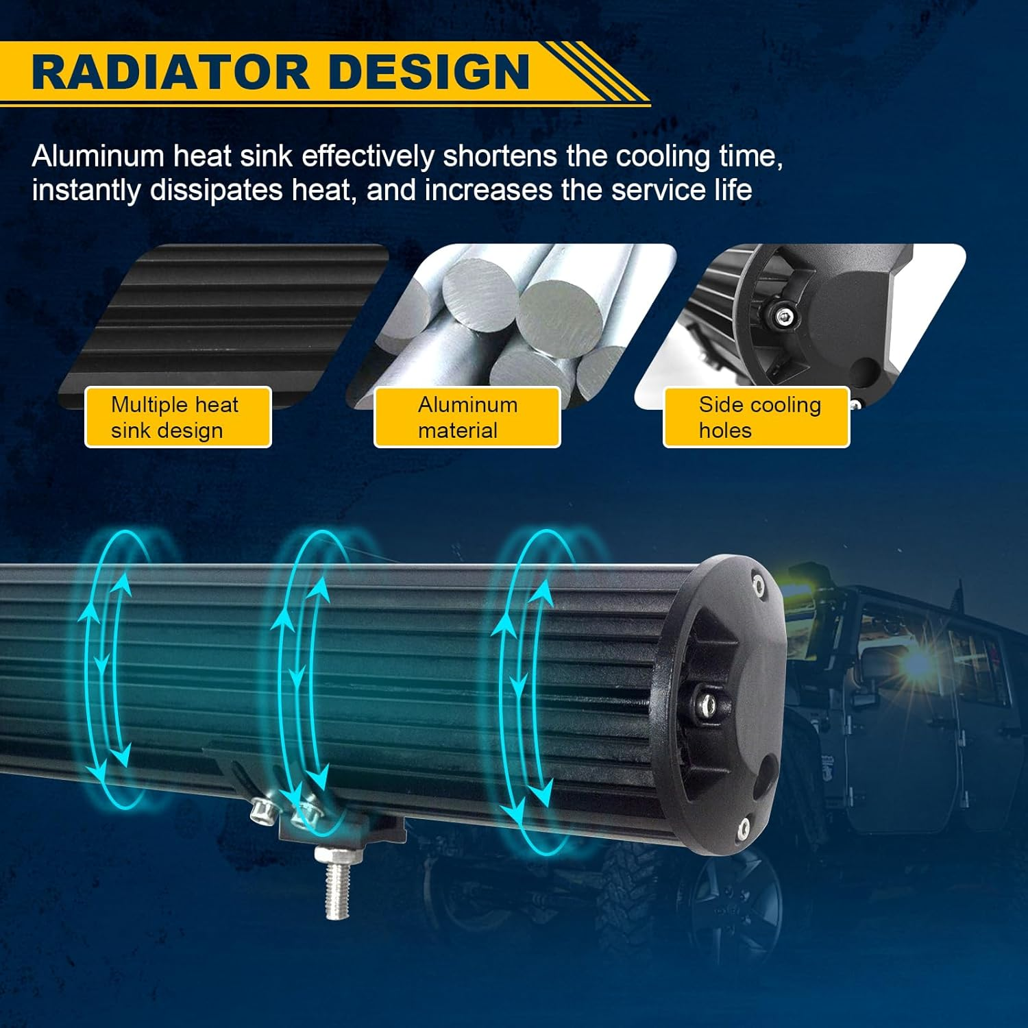 RIGIDON 8D 31 Inch 79 Cm 660 W Outdoor Aluminium LED Light Strip, 12 V 24 V Waterproof Warm White Off-Road Lighting for Car SUV Offroad ATV SUV Truck Tractor Vehicles 4 X 4, Direct LED Fog Light 6000 image number 4