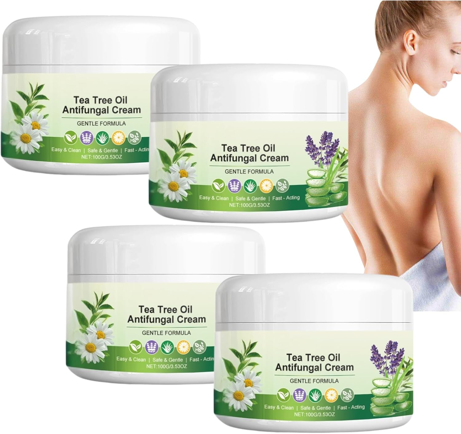 Tea Tree Oil Antifungal Cream, Soothing Moisturiser for Dry & Irritated Skin, Hydrating Foot & Hand Care with Natural Tea Tree Extracts for Men & Women (1Pcs)