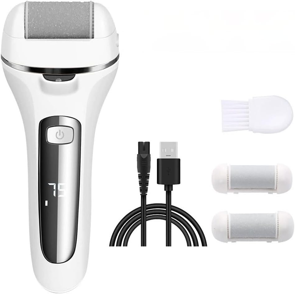 MTSDM Electric Foot File, Portable Callus Removers Foot Pedicure Tools with 2 Roller Heads, Professional Pedicure Dead Feet Remover Kit, Perfect for Dead, Hard Cracked Dry Skin Polishing image number 4