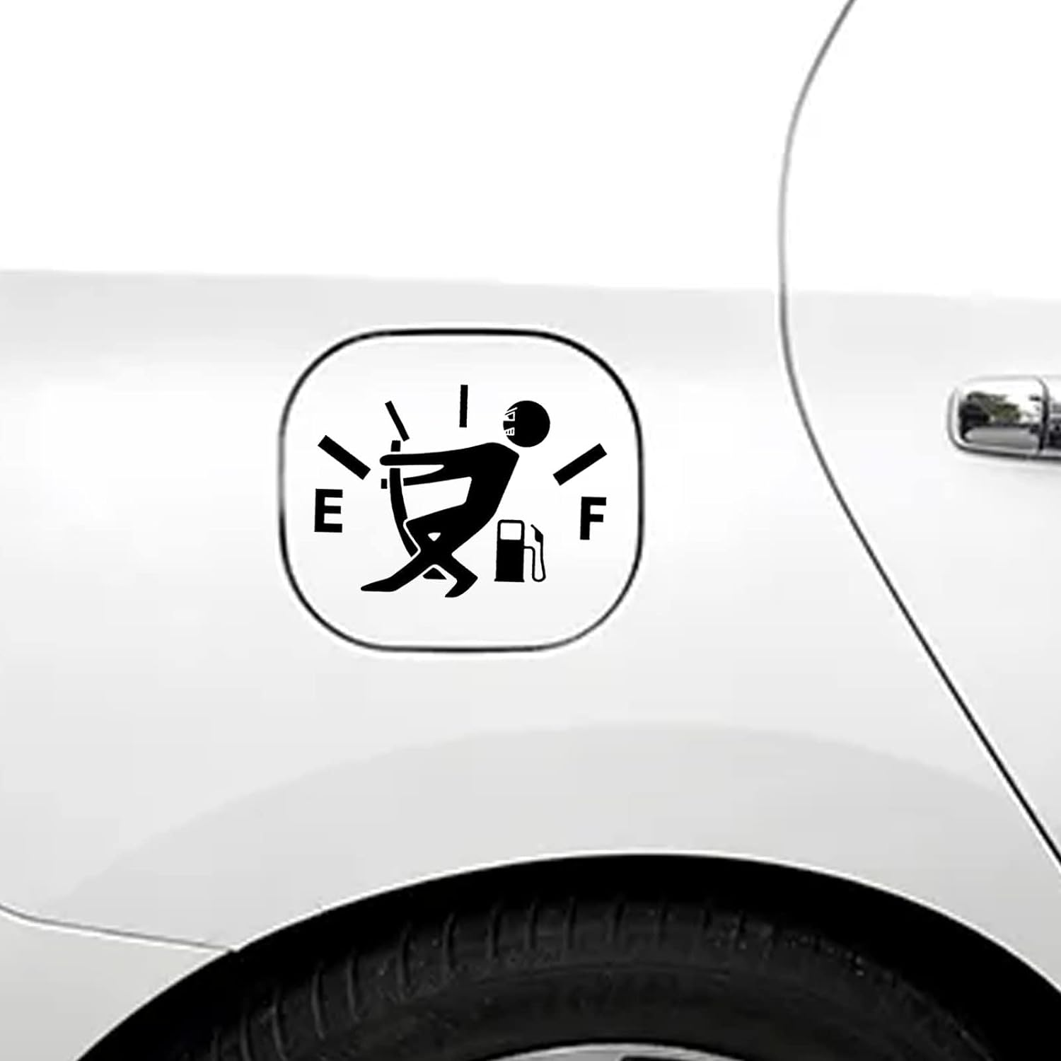 Funny Car Stickers High Gas Consumption Decal Fuel Gage Empty Stickers Fit Car, Trucks, Motorcycle, SUV (Black/Boy) image number 2