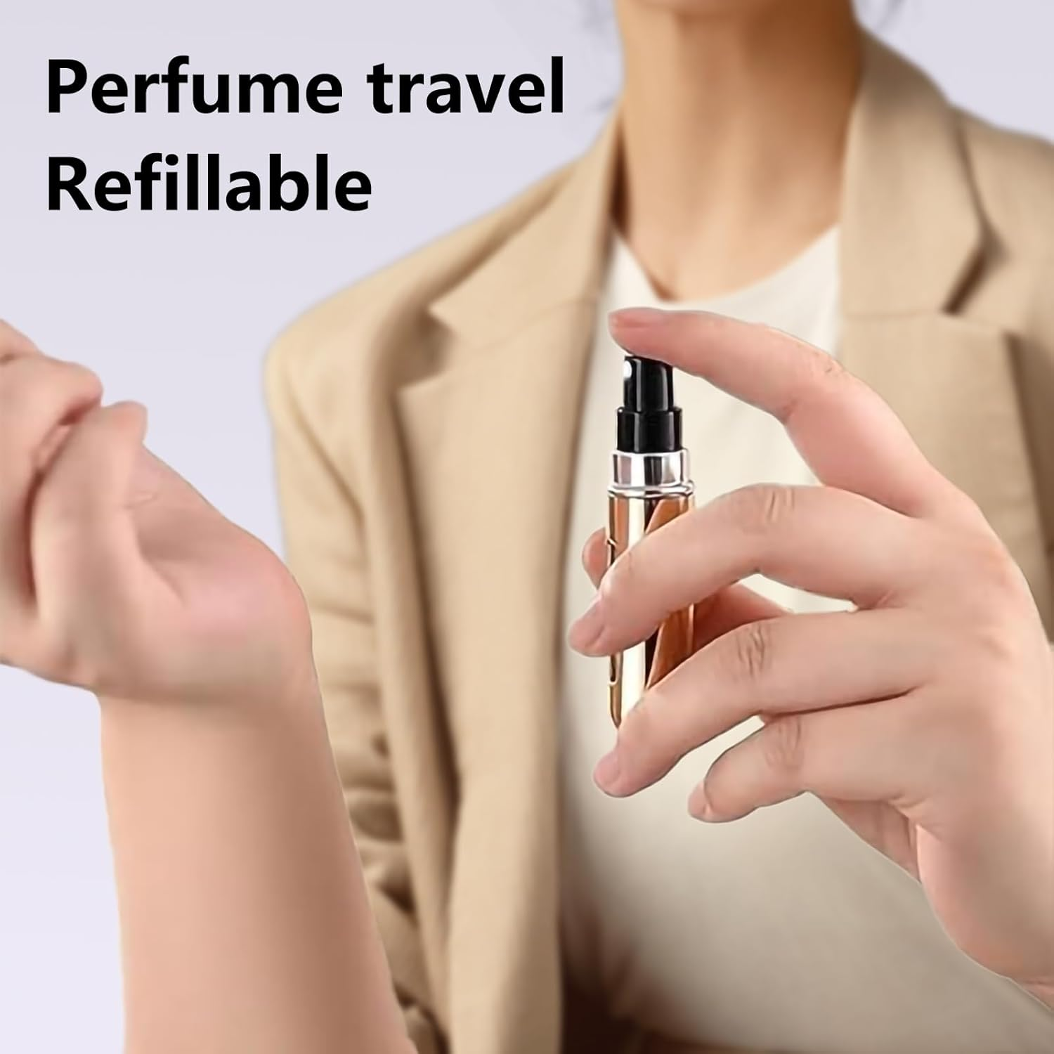 CTOUUGRS Portable Mini Refillable Perfume Atomizer Bottle 5Ml Travel Size Refillable Perfume Spray Scent Pump Case 6 Pack Small Perfume Refill Bottle for Women and Men（5Ml） image number 3