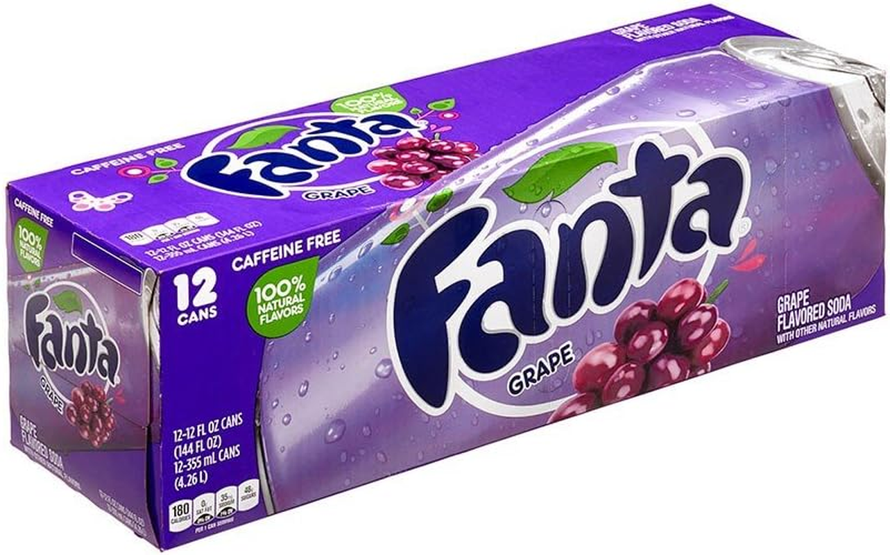 Fanta Grape Soda Can, 12 X 355 Milliliters