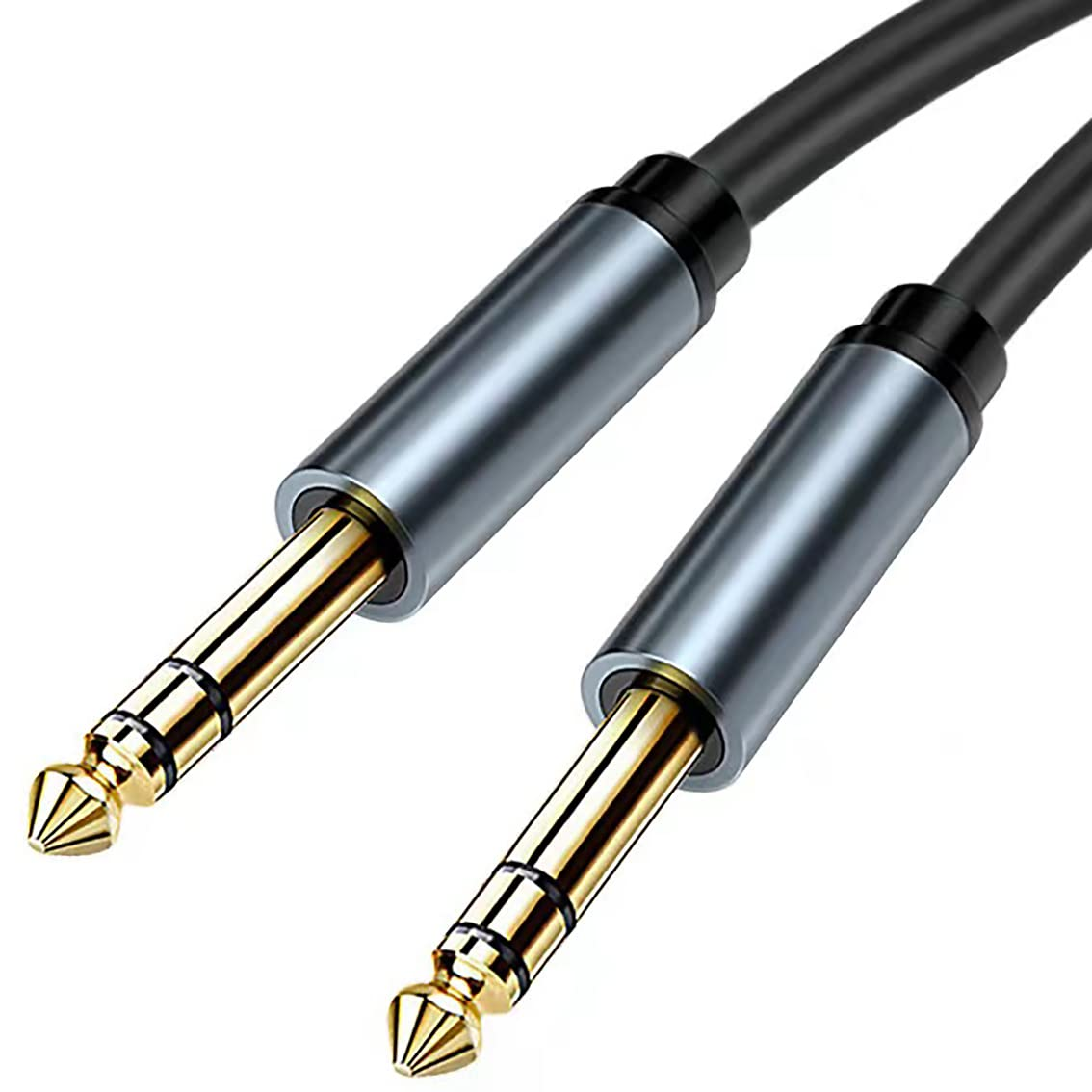 1/4 Inch TRS Instrument Cable, Tunghey 6.35Mm Male Jack Stereo Audio Cord, 6.35 Balanced Interconnect Line for Electric Guitar, Bass,Keyboard, Mixer, Amplifier, Speaker (0.5M) - 2M image number 1