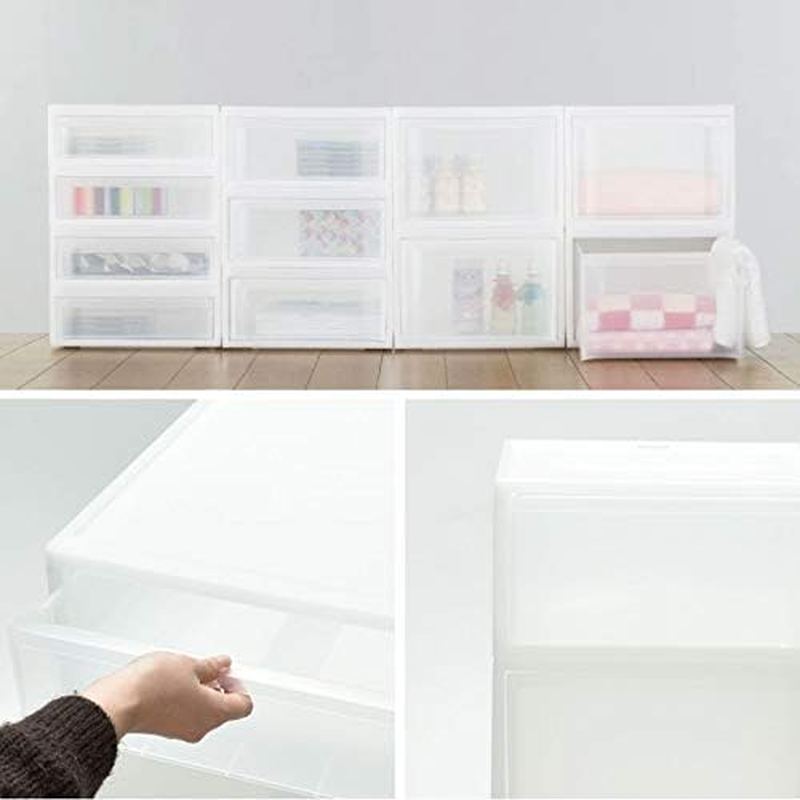 154273 Squirrel Storage Box, Garment Case, White, Stacked System Case, Wide L, Caster Attachment, Desk Around, Documents, Neat, Accessories, Organization, Preventing Falls, Cleaning, Simple, Made In