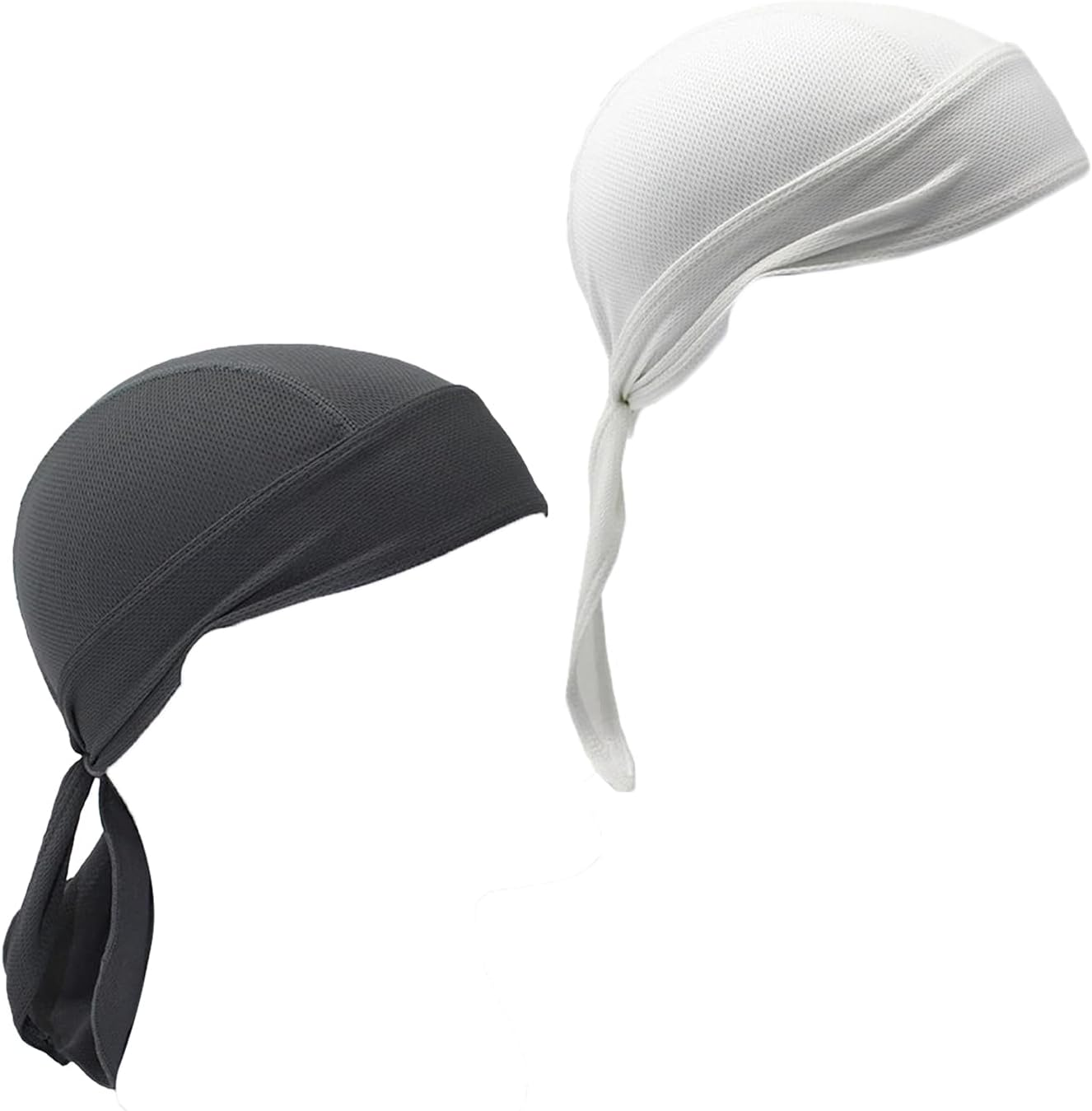 2 Pack Head Wraps Cycling Beanie Caps Dew Rag Skull Caps Pirate Hats Helmet Liner Bandana Head Wrap Doo Rags for Men Women