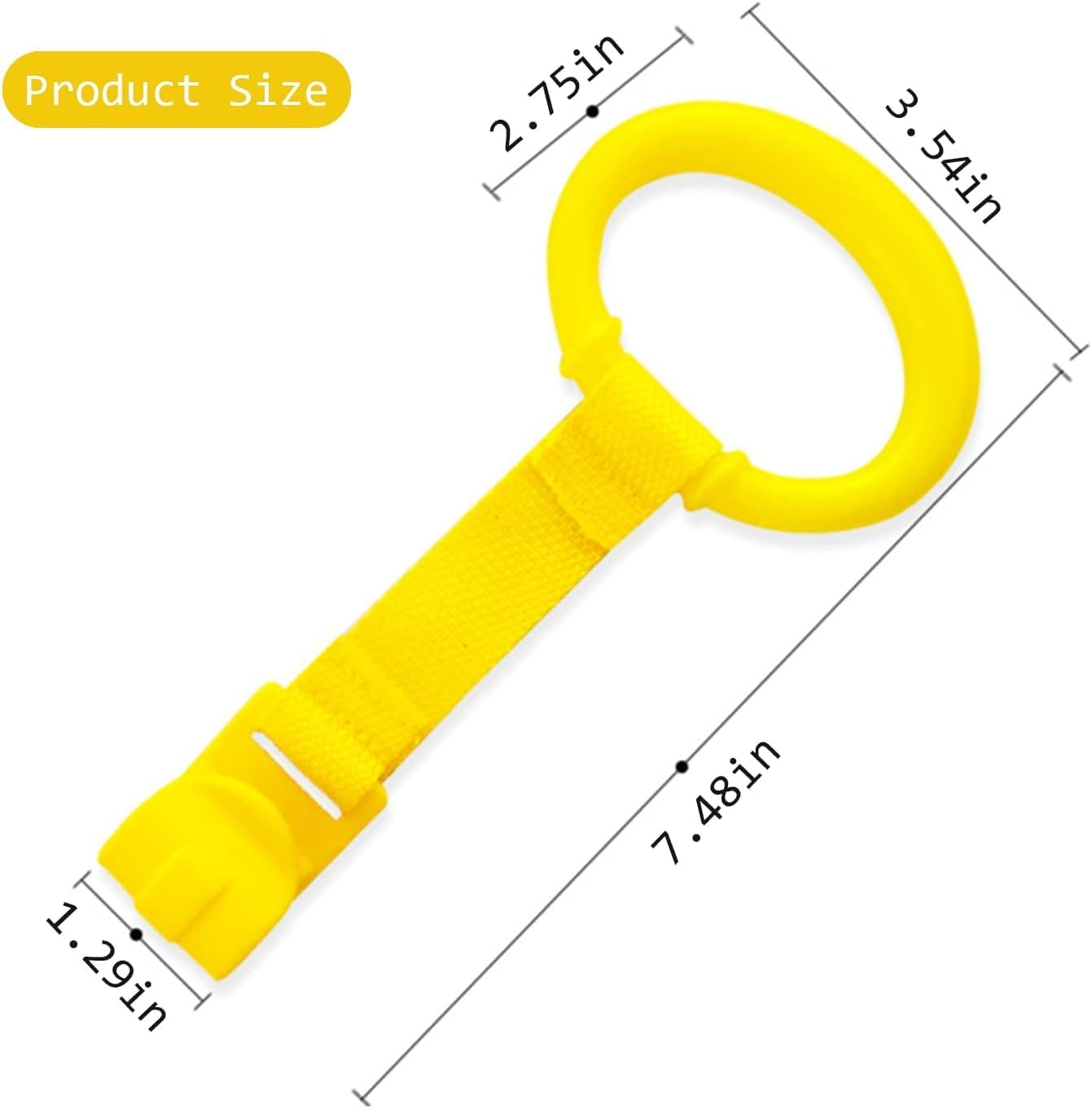 UOEPOWA 8 Pcs Baby Pull up Rings, Bed Stand up Assistant, Kids Walking Exercises Assistant Stand Up, Kids Walking Training Tool, Baby Walking Exercises Assistant Rings (4 Colors) image number 2