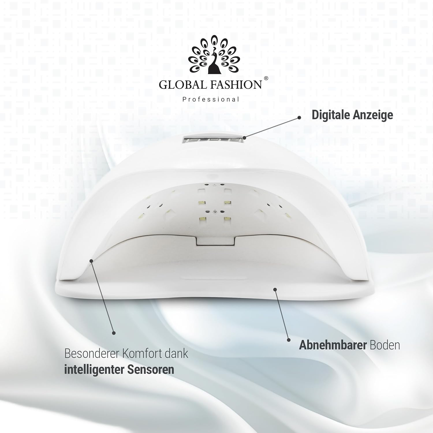 Professional UV LED Nail Lamp &ndash; Fast Curing Nail Dryer for Gel Polish with Auto Sensor, 3 Timer Settings, Dual Light &ndash; 48W, 54W, 72W &ndash; for Manicure, Pedicure, Home & Salon Use (SUN5-54W) image number 6