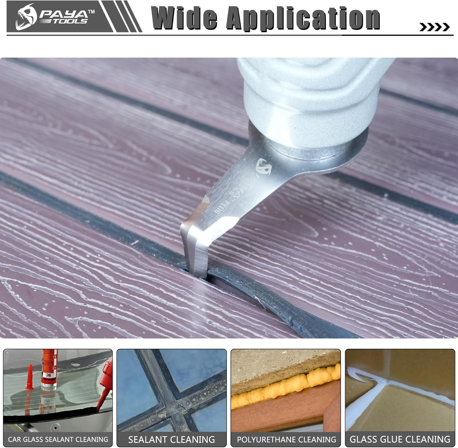 PAYA Multitool Saw Blades Oscillating Blade for Removing Windscreen Sealant Sealant Adhesive Cleaning Knife E-Cut Accessories PY176 2-Piece Set image number 7