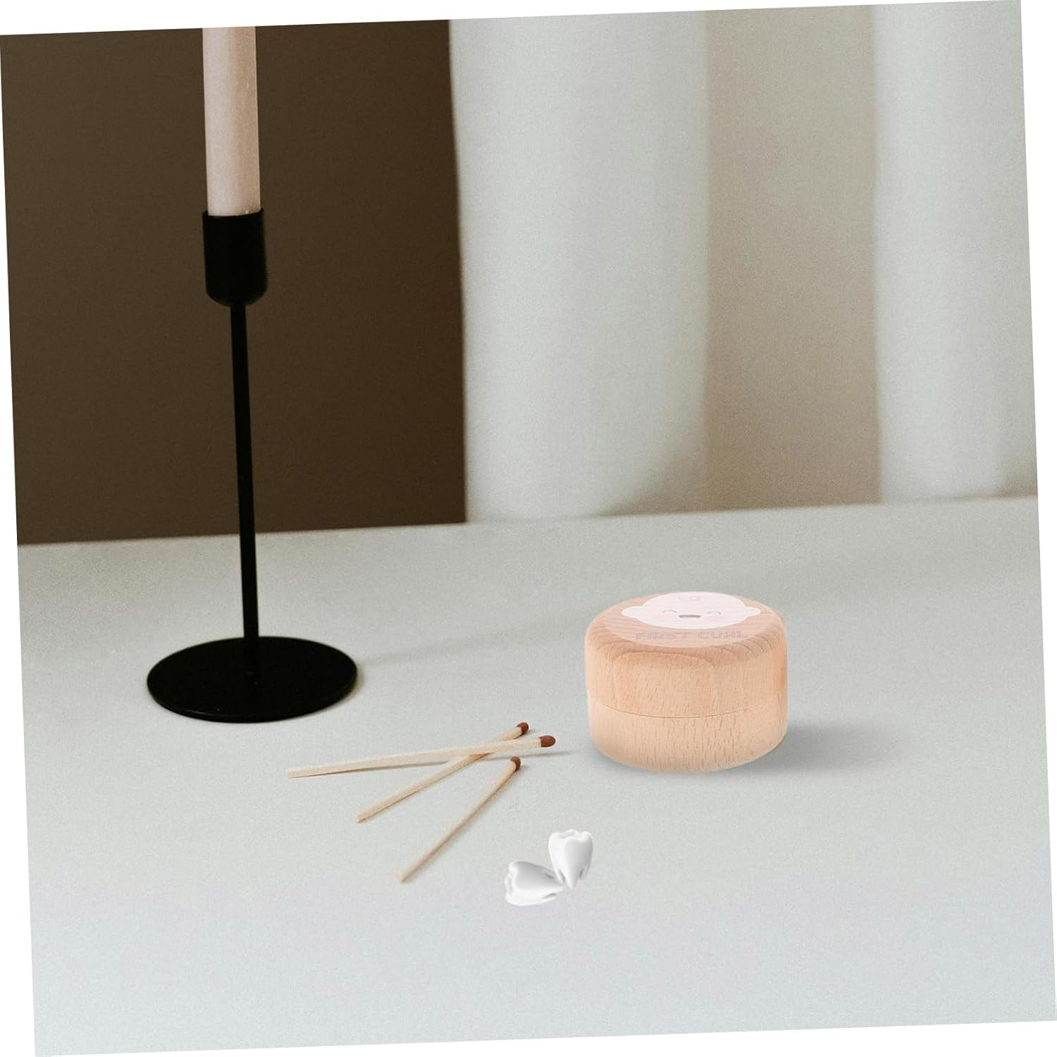 NOLITOY 2Pcs Wooden Tooth Keepsake Box for Boys and Girls Baby Tooth Storage Container First Lost Keepsake Case Natural Wood Baby Shower Birthday image number 2