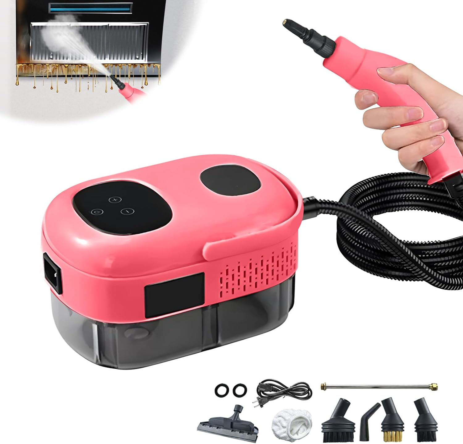 2500W High Pressure Steam Cleaner,Household Handheld Steam Cleaner Machine, Electric Steam Cleaner for Kitchen,Automotive Furniture and Floor Cleaning (Green) (Green)