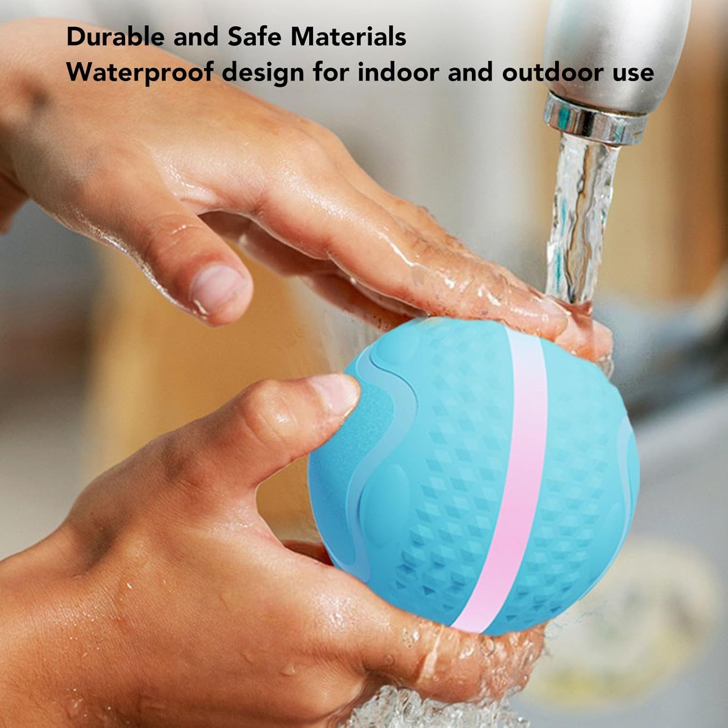 Smart Interactive Dog Ball Toy, Waterproof Motion Activated Automatic Rolling Ball Toy Pets Chew Toys, Electric Launcher Bouncing Busy Ball for Small Large Dog Pet image number 2