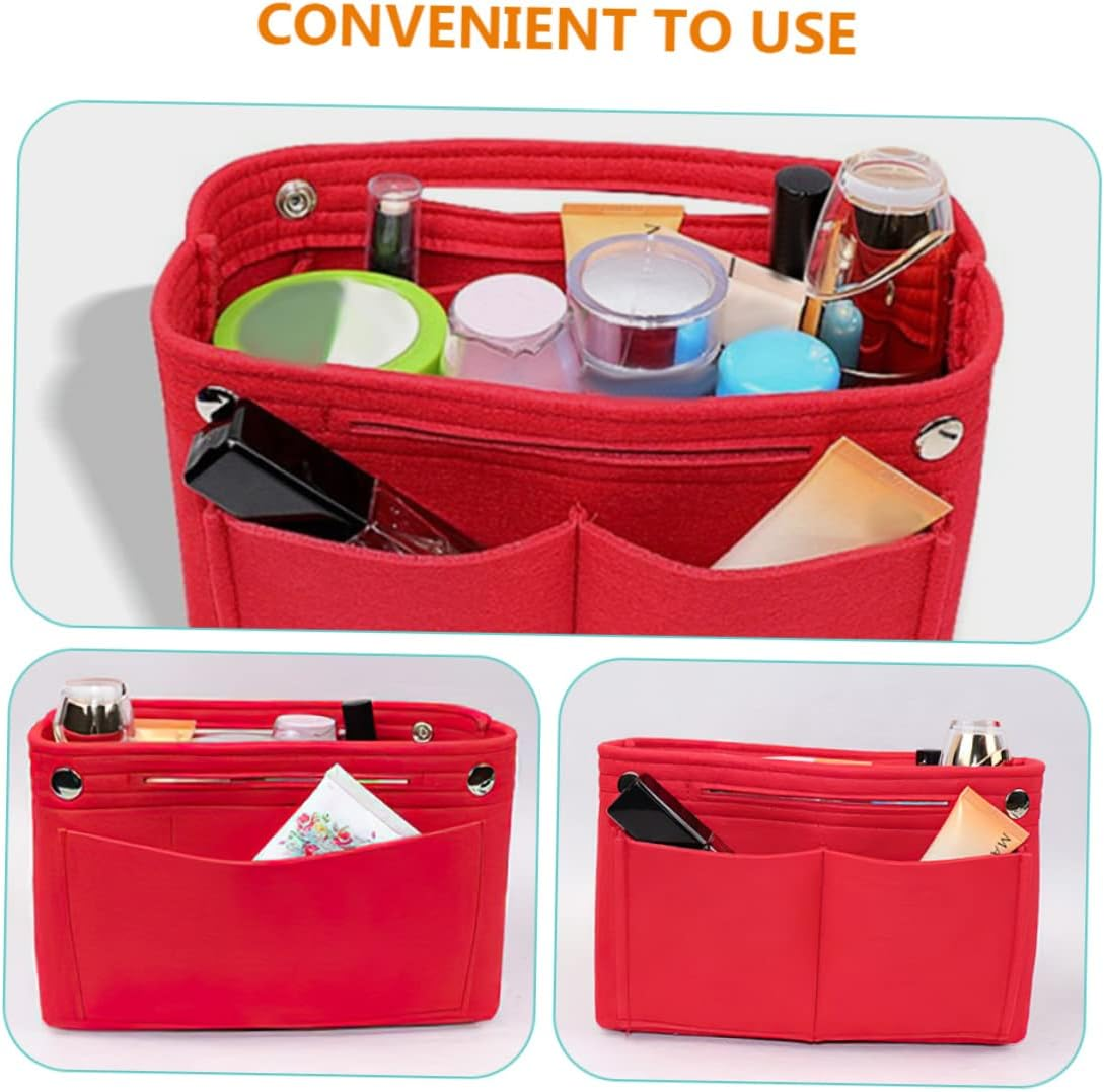 Zerodeko 3Pcs Purse Organizer Insert Travel Handbags Bag Organizer for Purse Tote Bag Insert Multi-Compartment Storage for Shoulder image number 5