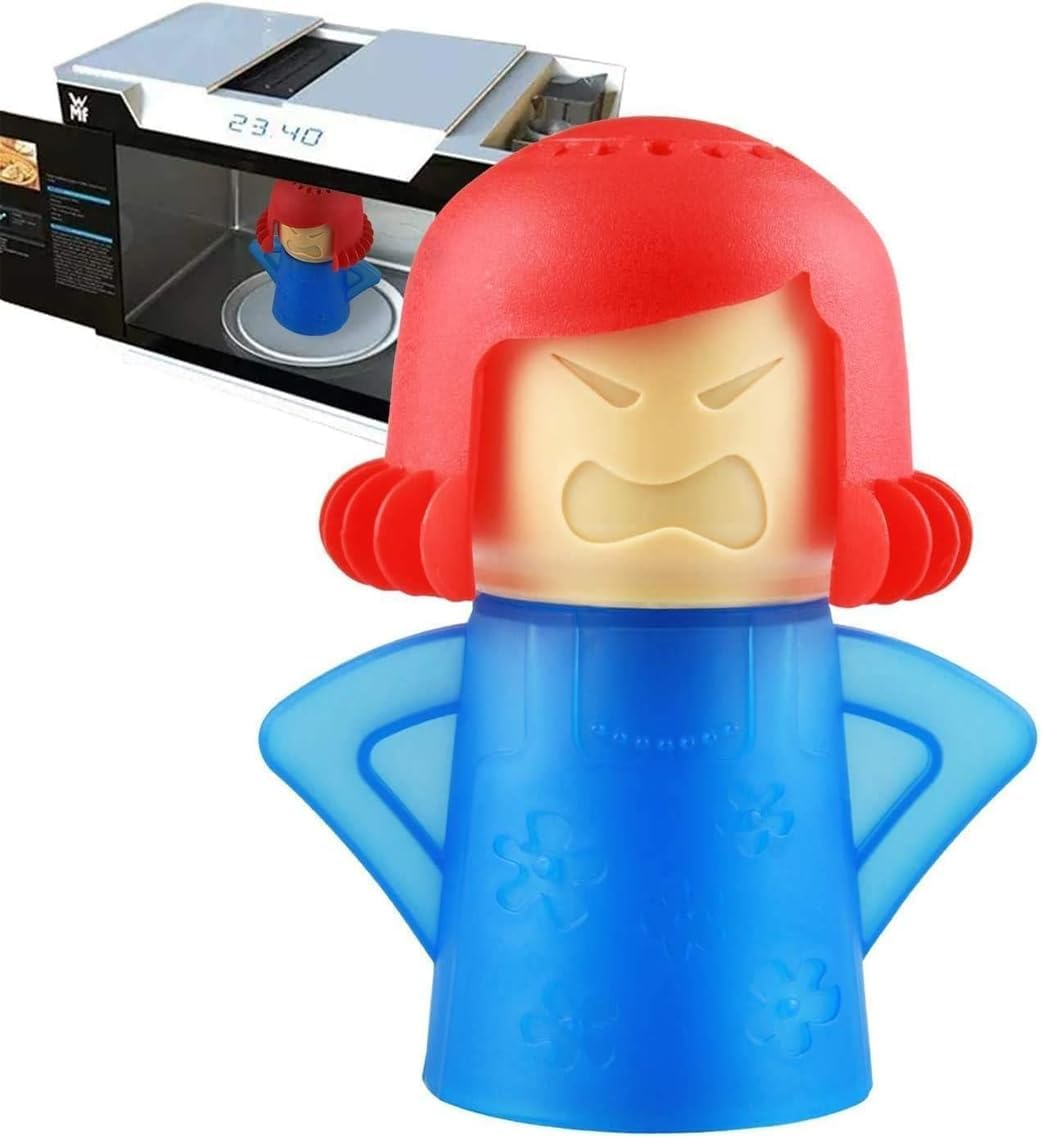 AIMALL 2PCS Angry Mom Microwave Cleaner, Cool Refrigerator Freshener, Creative Kitchen Gadget, Odor Eliminator, Effortless Cleaning Tool, 5.5 Inch Height, Non-Toxic image number 6