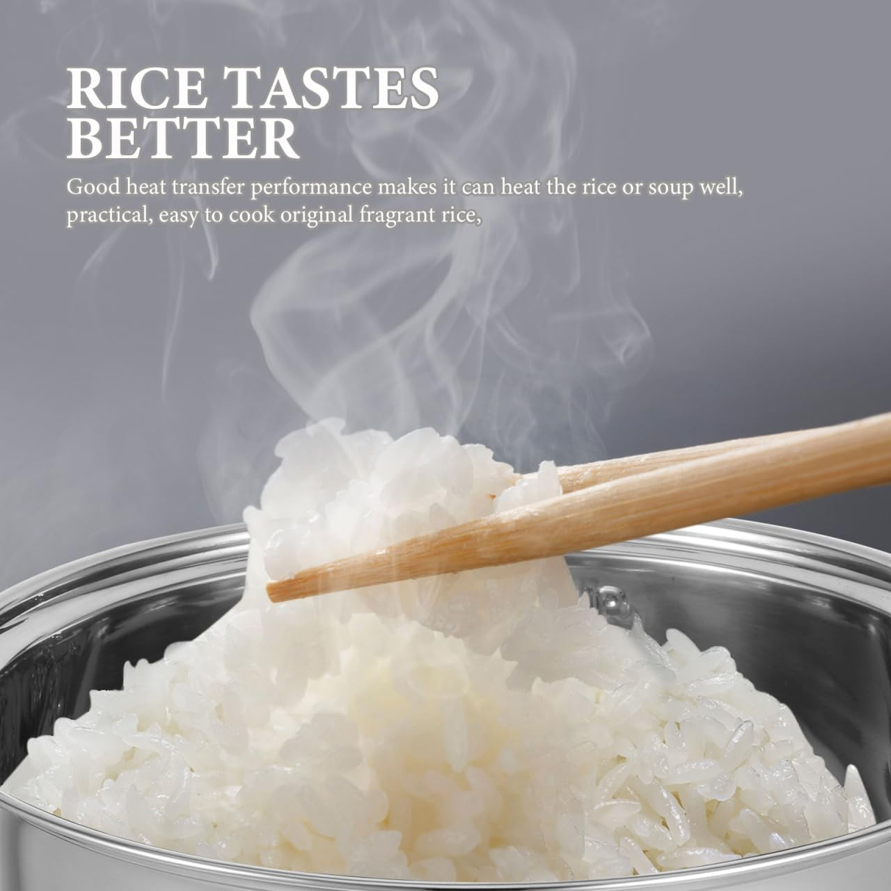 Amosfun 3L Electric Rice Cooker Inner Pot Stainless Steel Nonstick Universal Fit Easy to Clean Material image number 3