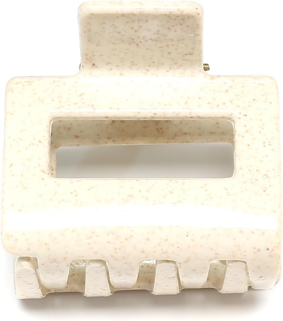 Qingoo White Small Square Hair Clip Beautiful Women'S Hair Clip Headdress Elegant Hair Accessory 1 Piece (5 Cm X 4.5 Cm, White) - Taro image number 6