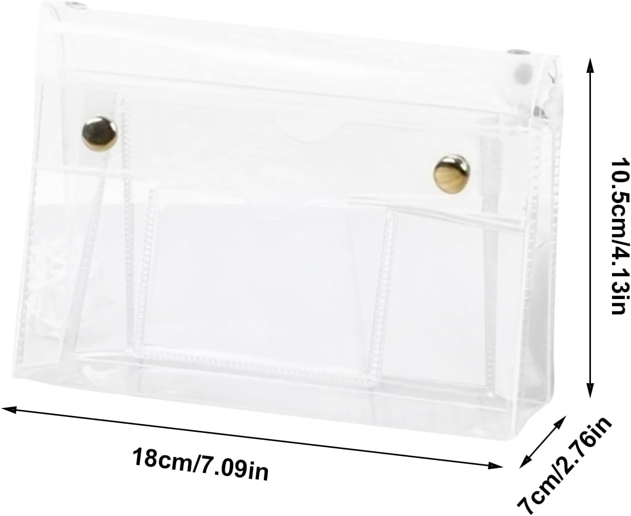 Makeup Bag - 6-Layer Pencil Bag - Portable Clear Pouch for Storage Cosmetic Toiletry Stationery School Travel Students Adults Teens image number 4