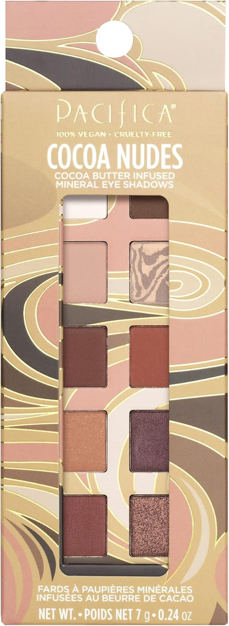 Pacifica Cocoa Nudes Mineral Eyeshadow Palette &ndash; 10 Shades Eye Makeup Naked Mineral Eye Shadow - Earth-Tone Rich Chocolate & Praline Neutral Talc-Free Highly Pigmented Cocoa Butter Clean Beauty Vegan image number 2