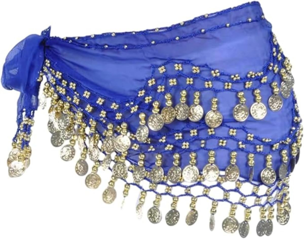Costume Bay Kids Girls Belly Bollywood Dance Coins Hip Scarf Skirt Wrap Belt Costume/Belly Dance Tribal Sash Belt Scarf Skirt Wrap