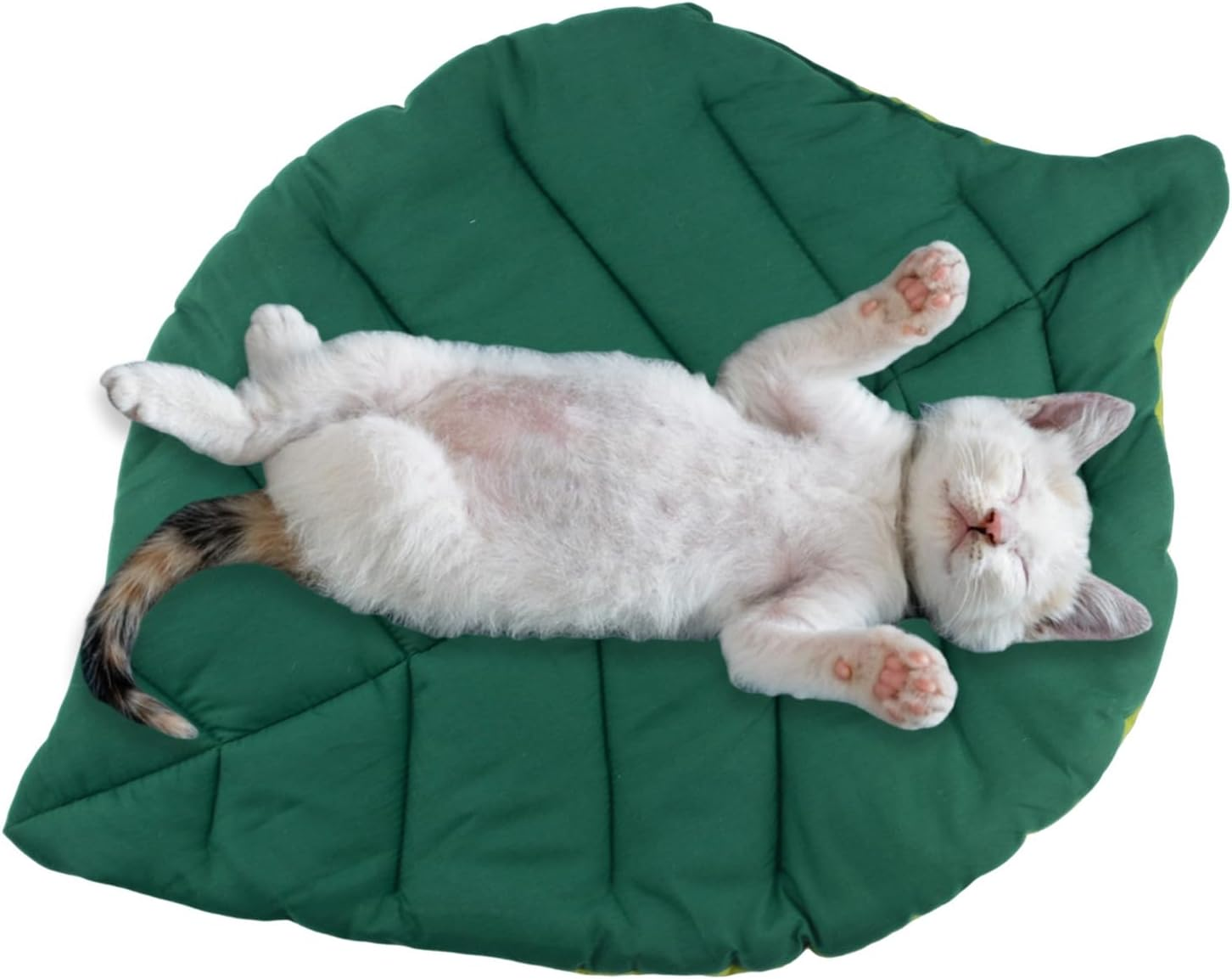 HACRAHO Cat Cooling Mat Pet Leaf Shaped Pad，Leaf Shaped Cotton Soft Warm Pet Pad Blanket for Indoor Bed Couch Sofa Floors Cat and Dog Warm Mattress (Green) image number 3