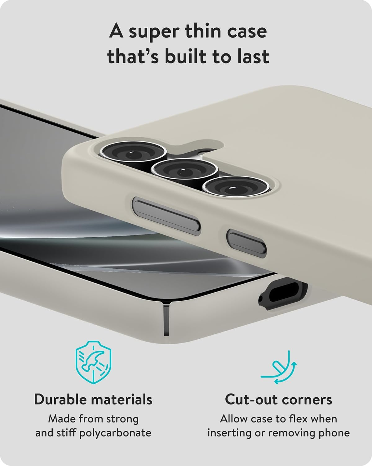 Mous for Samsung Galaxy S25 Case Slim Magsafe Compatible - Super Thin 2.0 - Magnetic Phone Cover - Sand image number 5