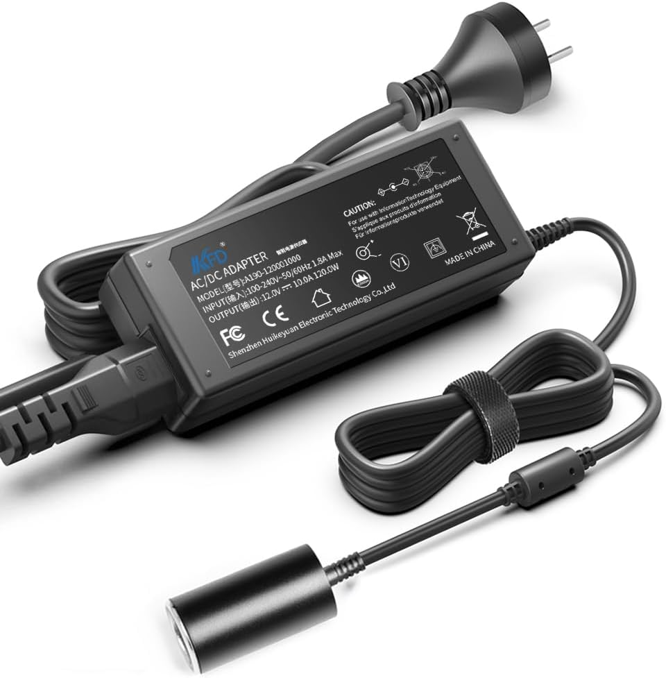 KFD AC to DC Converter - 100V ~ 240V to 12V 10A 120W Power Supply Adapter - AC/DC Transformer for Vacuum Cleaner, Refrigerator, Inflator, Power Inverters and More image number 6