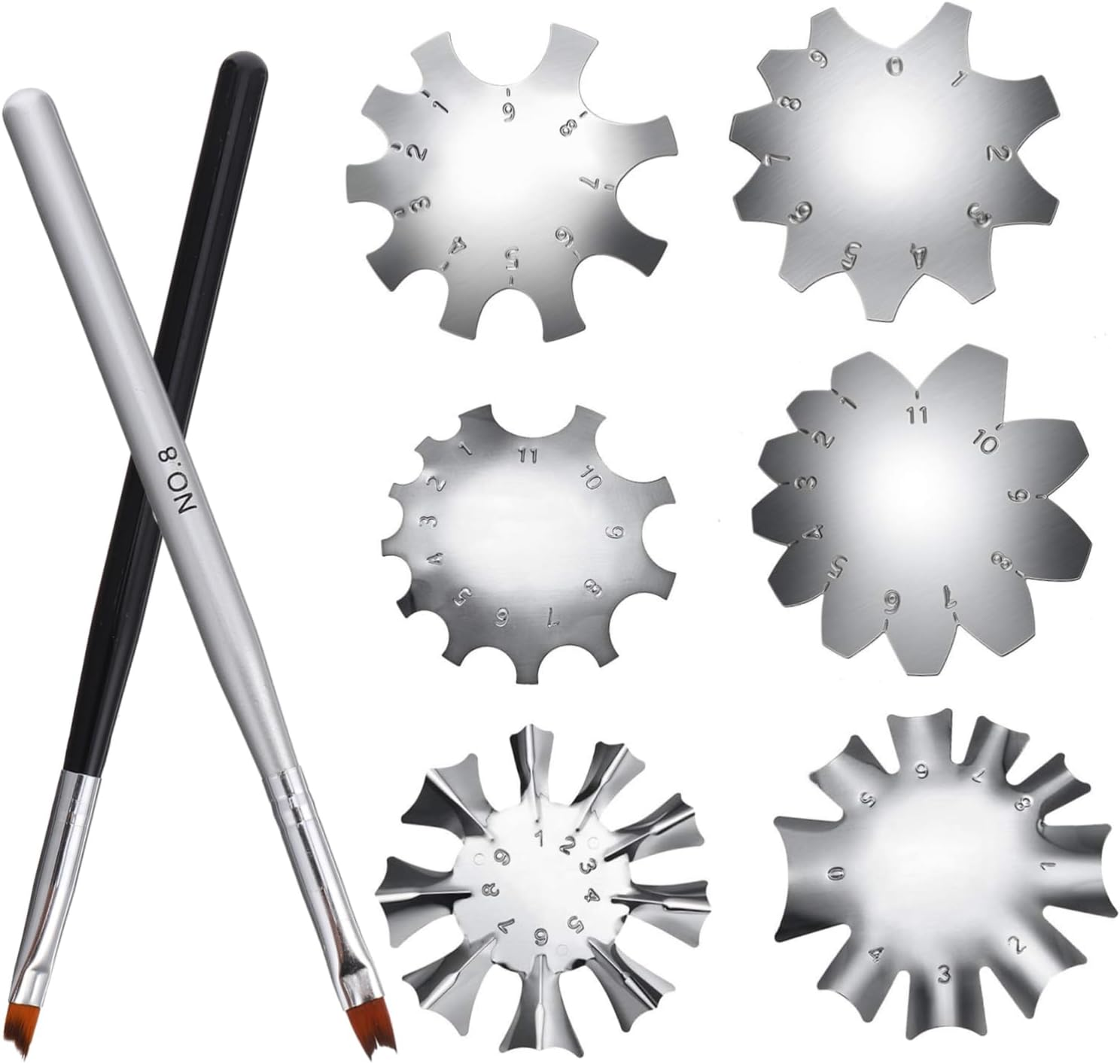 Baluue 8Pcs Gel Cutter Tool French Manicure Templates Nail for Fingernails Toenails image number 2