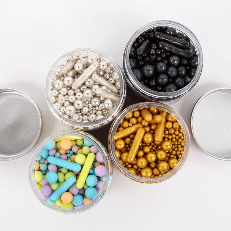 Sprinks Bubble and Bounce Sprinkles 75G - Matte Gold | Edible Gold Decorations | Cake Sprinkles | Gold Cupcake Sprinkles | Creative Sugar Cachous | Glamorous Dessert Toppings | Baking Essentials image number 4