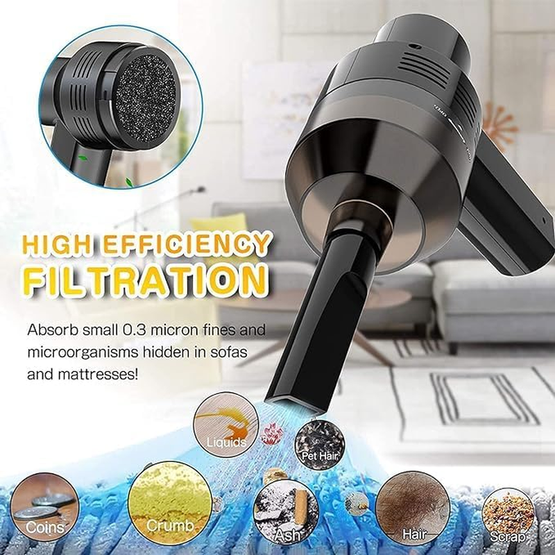 Sunblue Portable Mini Electric Vacuum Cleaner &ndash; USB Rechargeable Keyboard and Car Vacuum Cleaner, Ideal for Dust, Crumbs, and Scraps &ndash; Perfect for Laptop, Computer, Kitchen, and TV Satellite Boxes image number 3