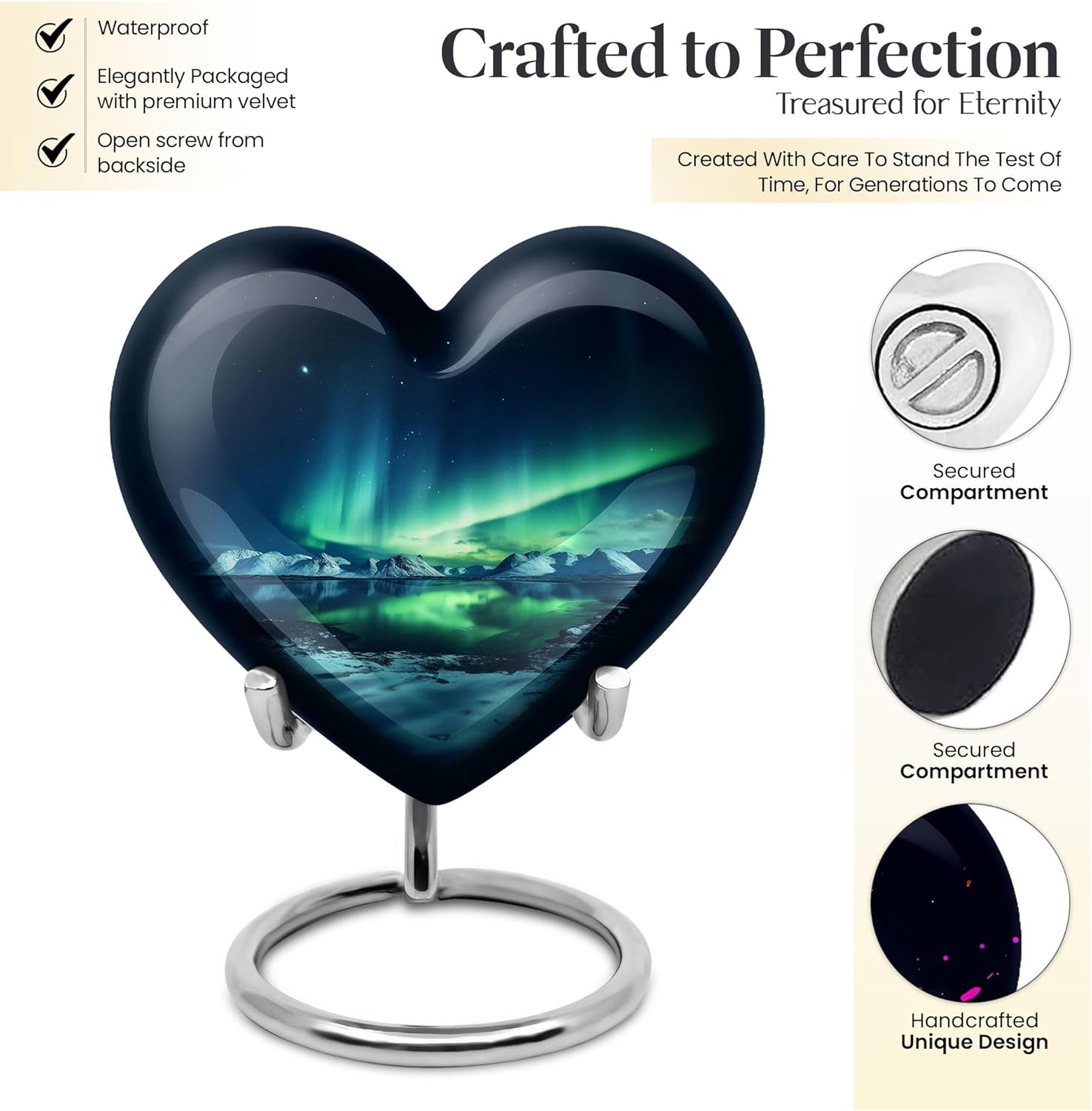 KARYLIZ Aurora Keepsake Urn for Ashes - Cremation Memorial - Small Ash Urns - Portable Urns - Miniature Urn - Unique Burial Urns 3 Inch, Set of 4 image number 6