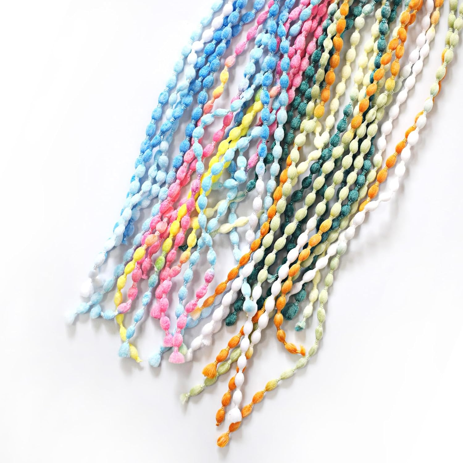 IUHKBH Cat Teaser Toys, 4 PCS Plush Srtip Cat Wands Interactive Cat Teasing Stick Vibrant Cat Teaser Wands with Bell for Cat Kitten Having Fun Exerciser Playing