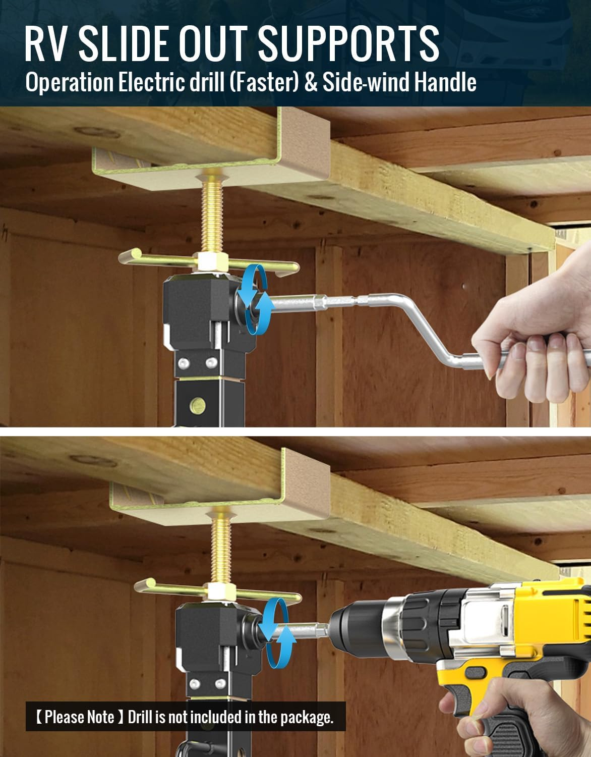 2025 Upgraded RV Slide Out Supports Stabilizer Jacks, 1 Pack [Allow Drill Adjust] 16" to 36" Adjustable Slide Out Support Jacks, Camper and Travel Slide Out Stabilizer Jacks, Supports up to 5,000 Lbs image number 3
