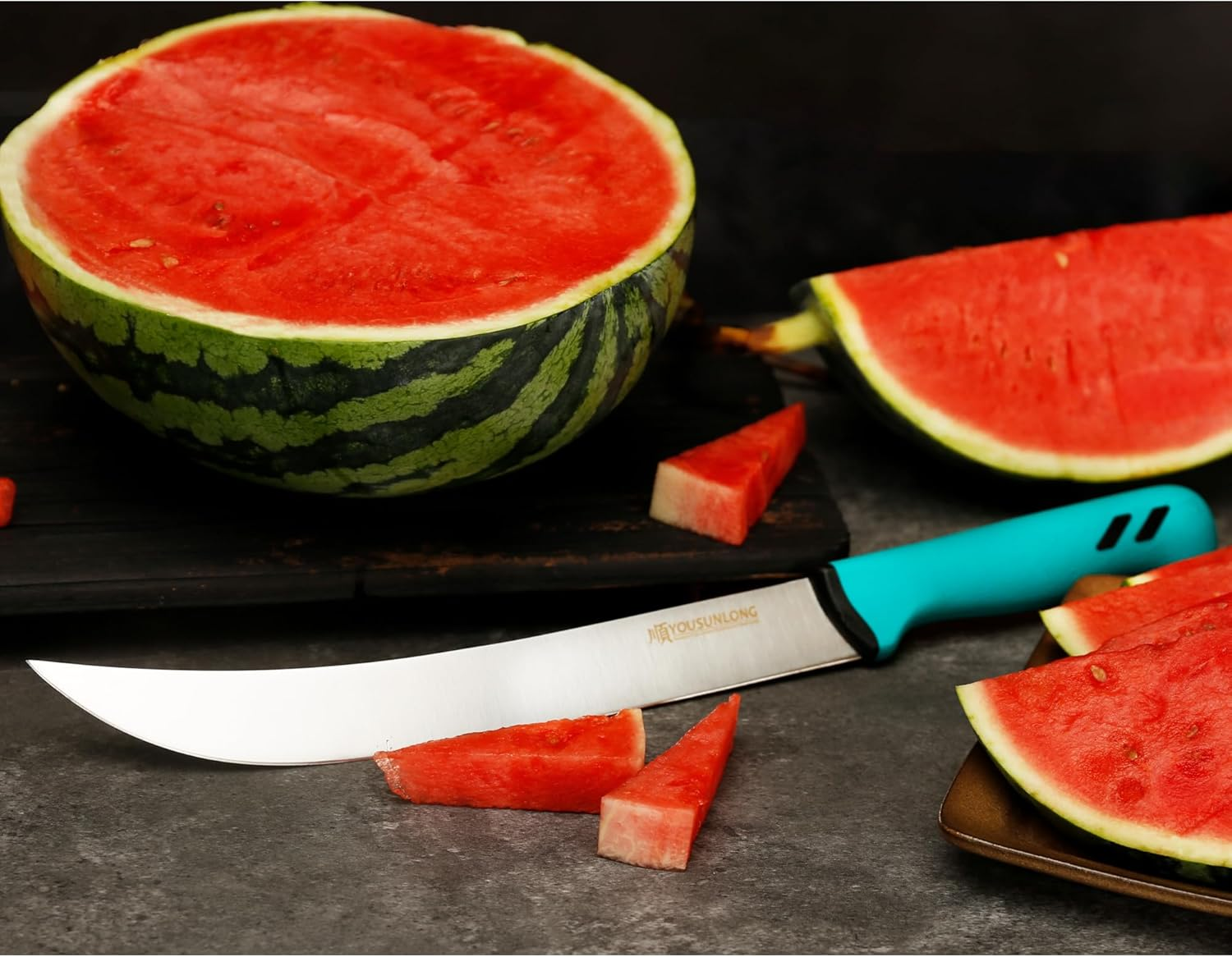 YOUSUNLONG Cimeter Butcher Knife 10"(255Mm) Curved Knife - Premium High-Carbon Molybdenum Steel Blade - Butcher'S Meat Knife - Ergonomic & Non-Slip Handle image number 5