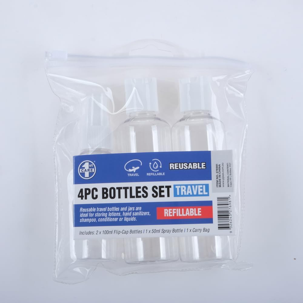 1St Care Refillable Toiletry Travel Bottle (3 Pieces Set) image number 1