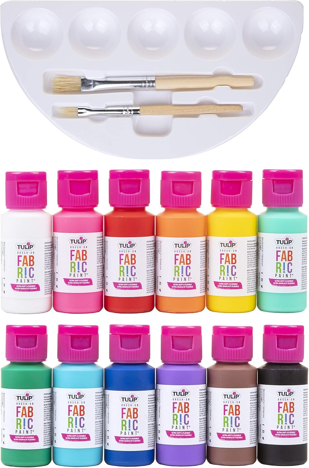 Tulip 40573 Palette Kit Brush-On Paint, 15 Piece, Multi image number 5