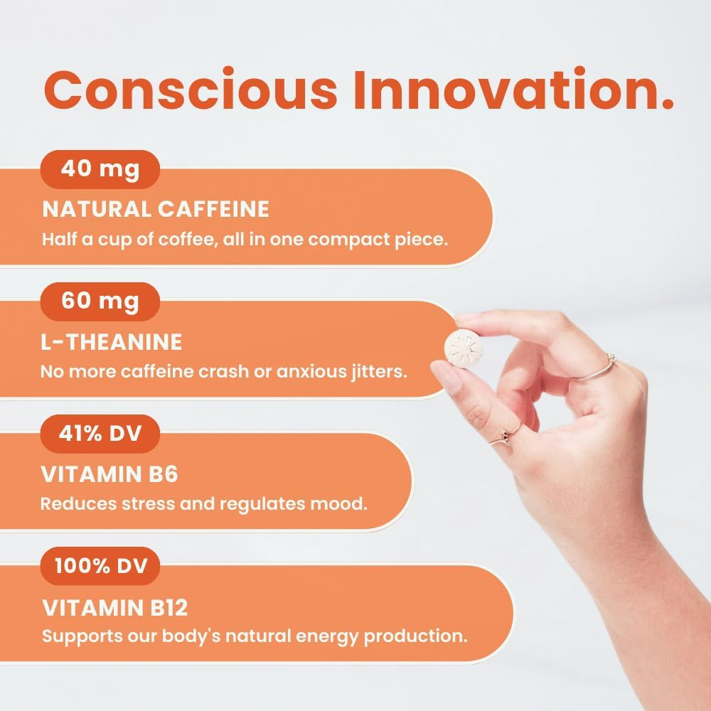 Neurogum Energy Caffeine Gum (90 Pieces) - Sugar Free with L-Theanine + Natural Caffeine + Vitamin B12 & B6 - - Keto & Vegan, Cinnamon Flavor