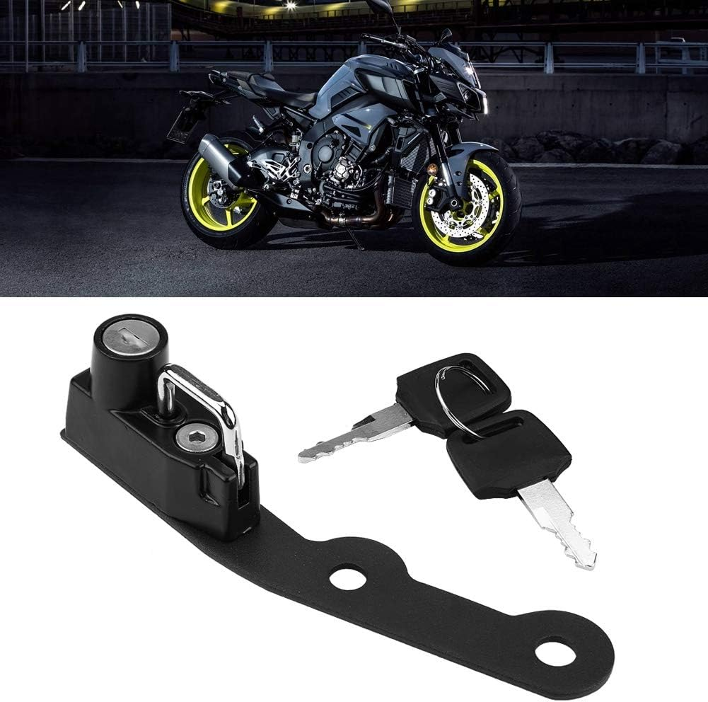 Motorcycle Helmet Locking Hook Aluminum Alloy for MT-09 FZ-09 FJ-09 XSR900 2014-2017 Secure Theft Prevention Portable Use Easy Operation for Commuting Traveling Urban Riding Weekend Adventures