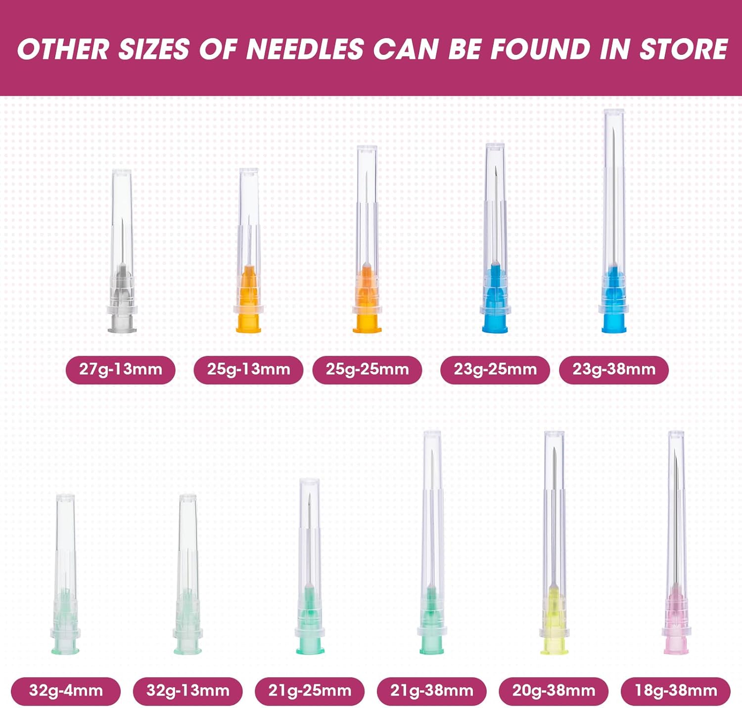 100 PCS 18G 1.5IN(38MM) Dispensing Syringe Needle,Stainless Steel Accessories,Scientific Measuring and Industrial Use,Individually Packed image number 1