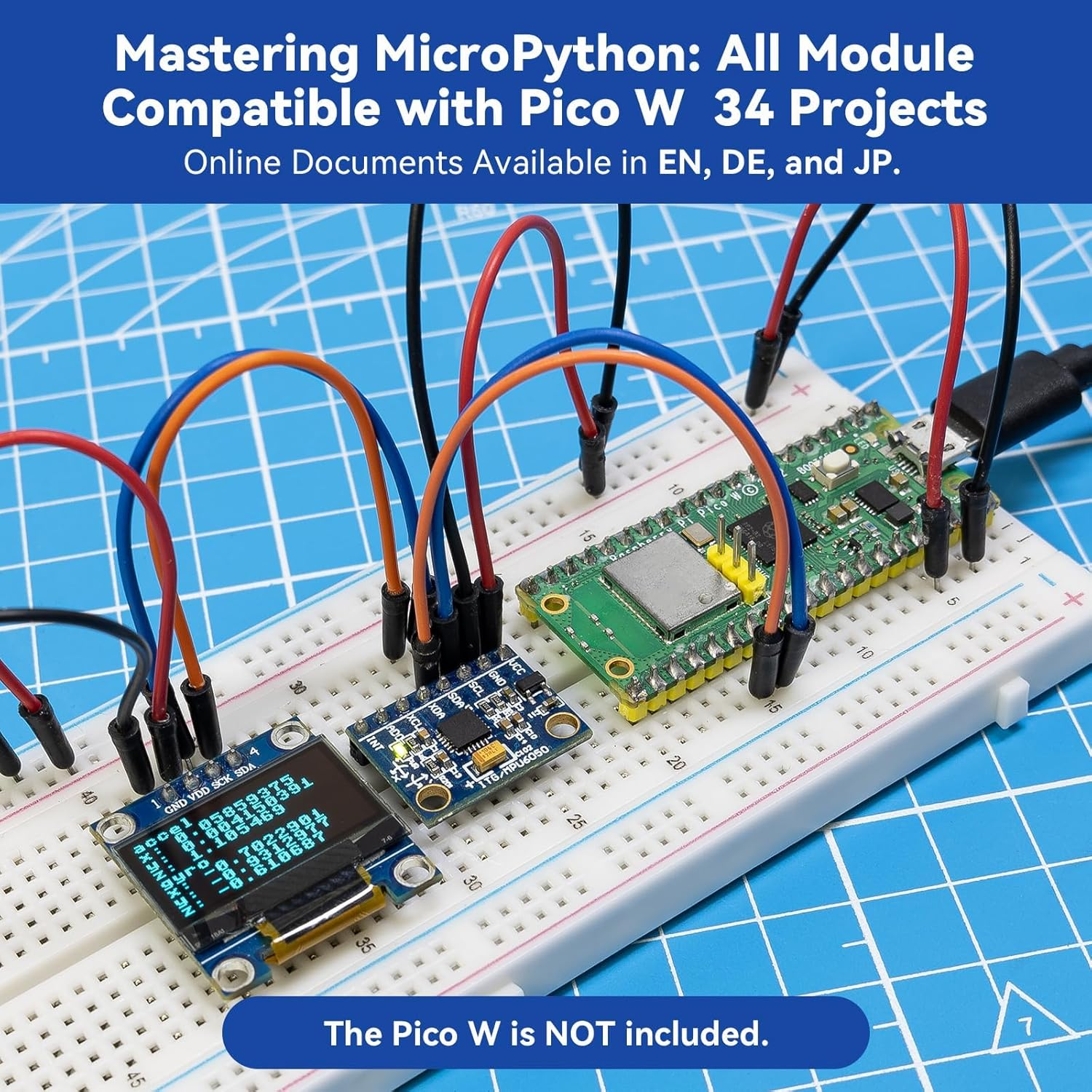 Sunfounder Universal Maker Sensor Kit Compatible with Arduino Mega 2560/Uno R3/R4 Minima/Wifi Nano, Raspberry Pi 5/4B/3B+/Zero 2 W/, Pico W, ESP32, C++, Python, Micropython, Beginners & Engineers image number 6
