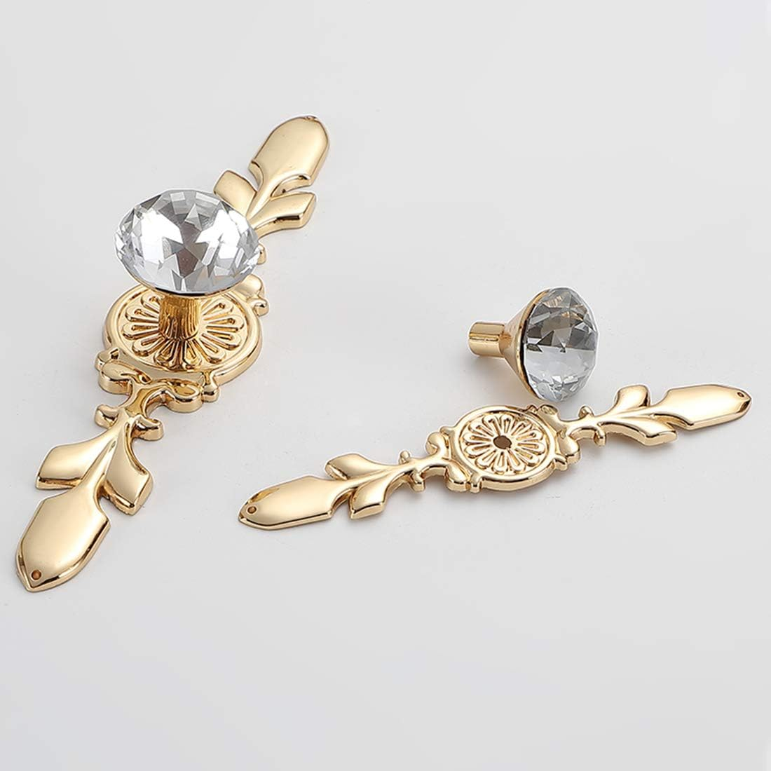 Aivoya 6-PCS Crystal Drawer Knobs Modern Glass Cabinet Knobs Diamond Drawer Handles Cupboard Pull Handles with Screws for Home for Kitchen for Office image number 5