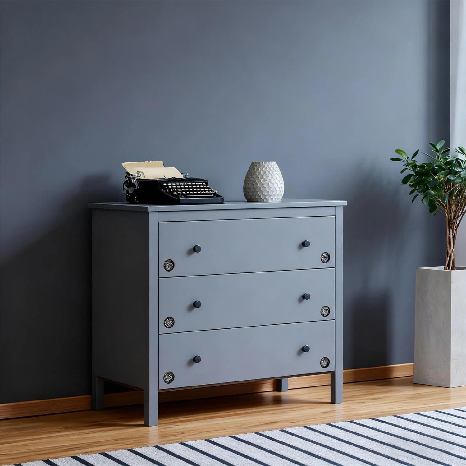 WJUAN 8 Pieces Circular Ventilation Grille Stainless Steel Stainless Steel Ventilation Hole Ventilation Grille round for Kitchen, Bathroom, Cabinet, Bookcase and Wardrobe (Black) image number 1