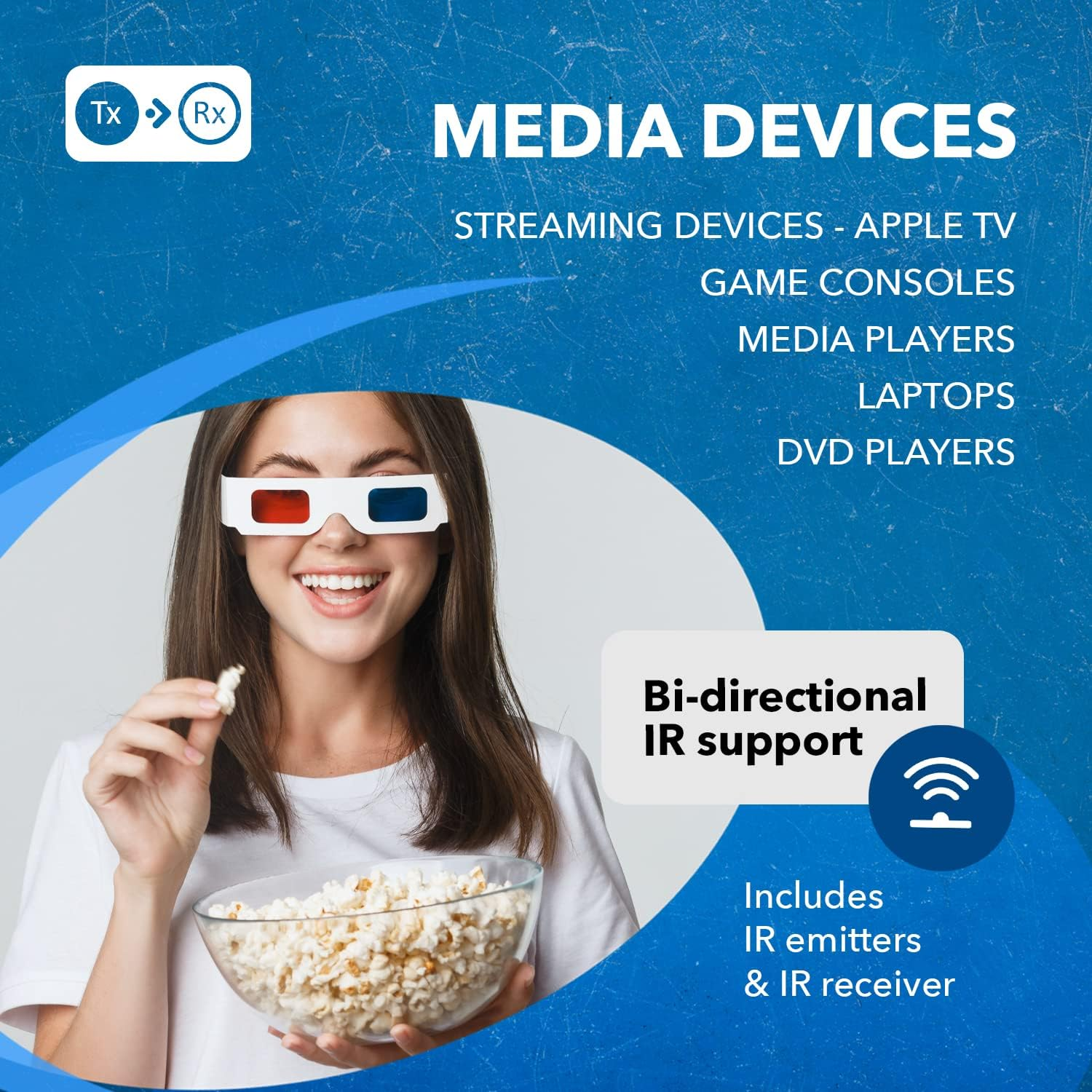 4K Ultrahd Extender over Hdbaset by OREI, Balun Full 18Gbps over CAT 5/6/7 Ethernet Cable - IR Signal - 230 Ft @ 1080P - 130 Ft @ 4K 60Hz image number 3