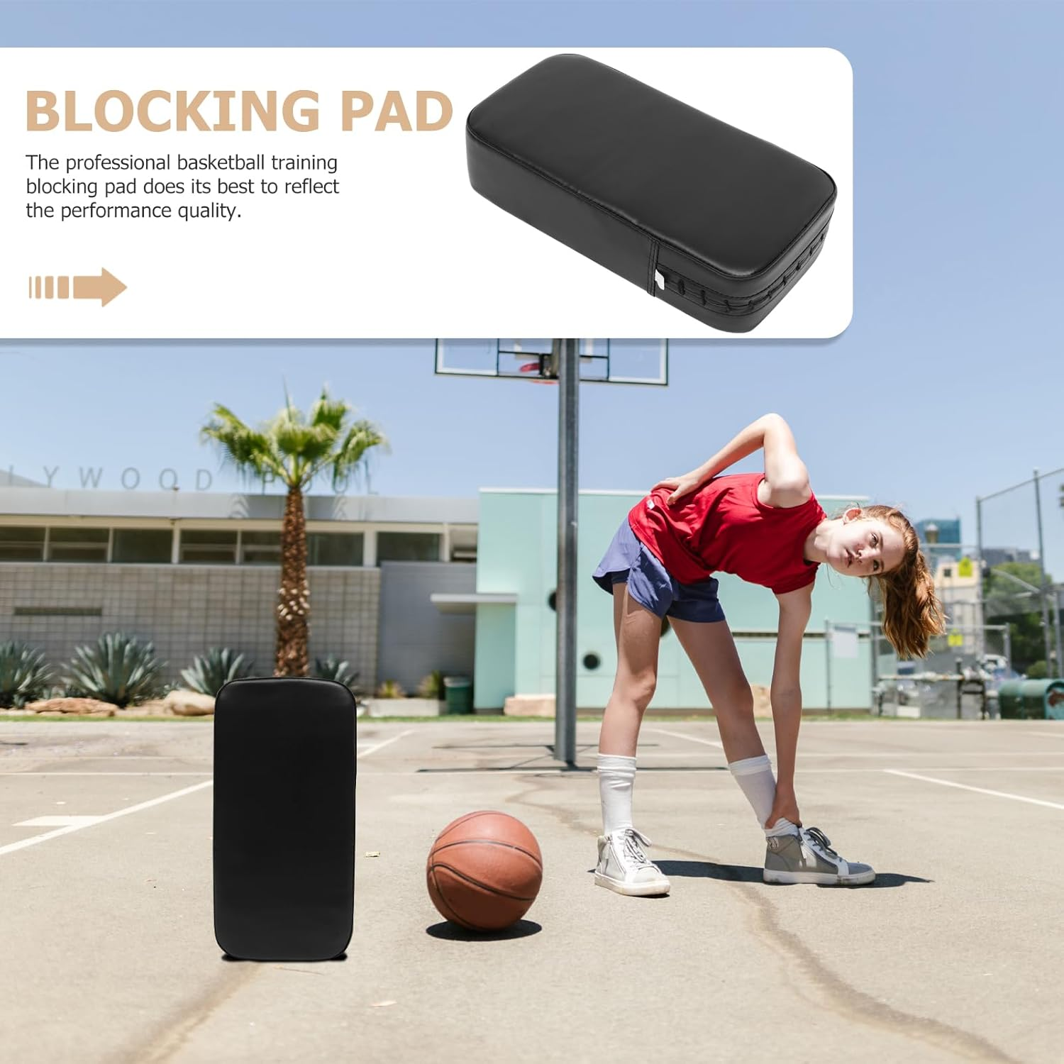 NOLITOY Basketball Training Blocking Pad Leather Sports Shield Blocking Pad Basketball Training Equipment for Boxing Basketball image number 3