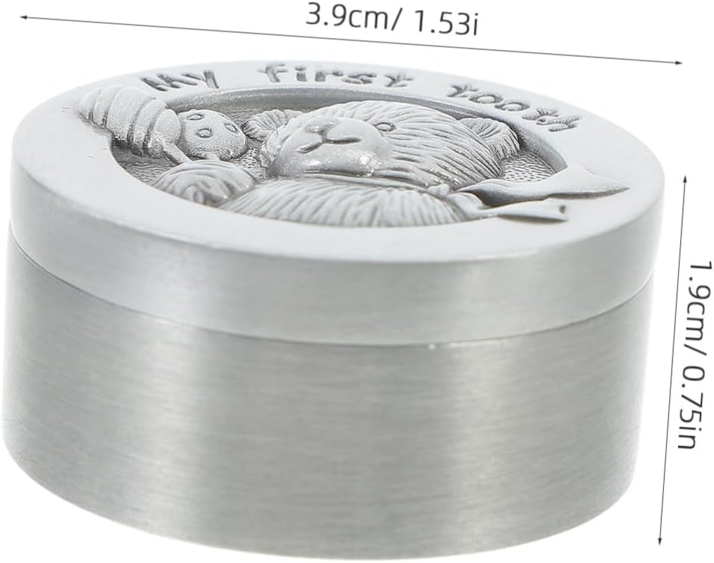 Tooth Storage Box Alloy Keepsake Holder for Boy Girl Tooth Container with Adorable Design Birthday Boys and Girls image number 2