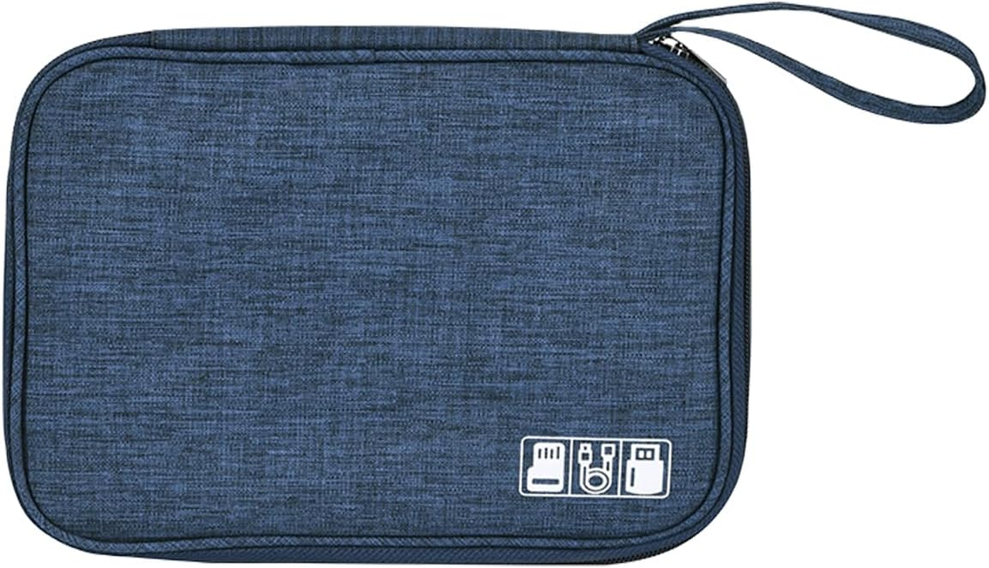 FAVORTALK Electronics Organiser Travel Accessories Storage Bag with Removable Bulkhead Waterproof Portable Gadget Pouch for Cable Power Bank Charger Headphone Mouse Hard Disk, Wine Red 1 B21614