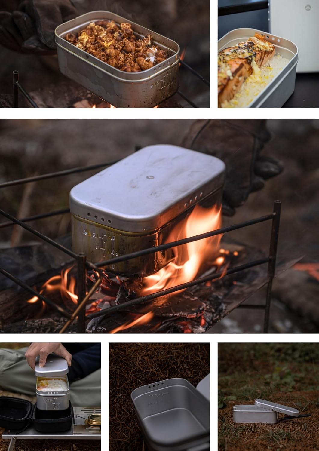 CAMPINGMOON Mess Tin 0.65L Aluminium Camping Cookware Extreme Thick S-1609 image number 5